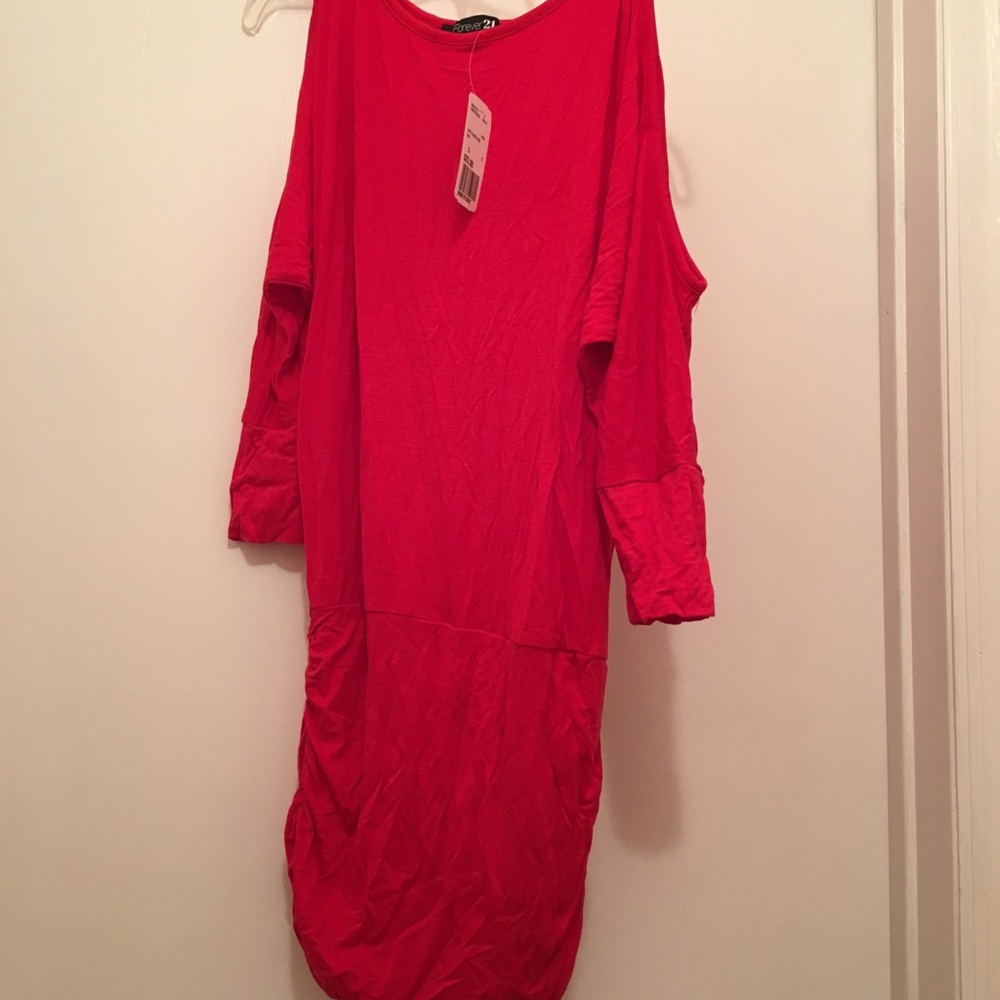 Red open-shoulder forever 21 dress